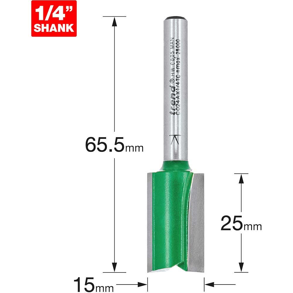 Trend CRAFTPRO Two Flute Straight Router Cutter