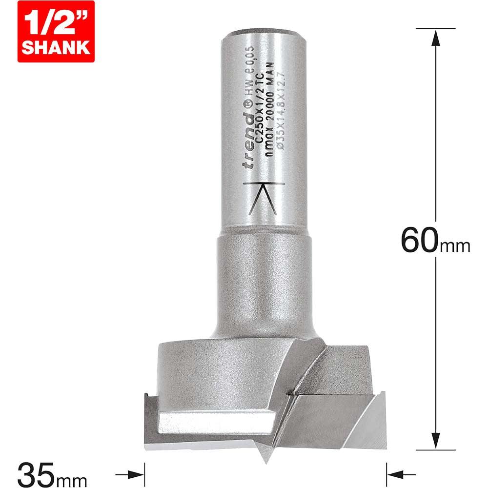 Trend CRAFTPRO Hinge Recess 35mm Router Cutter 35mm