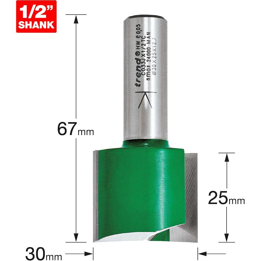 Trend CRAFTPRO Two Flute Straight Router Cutter