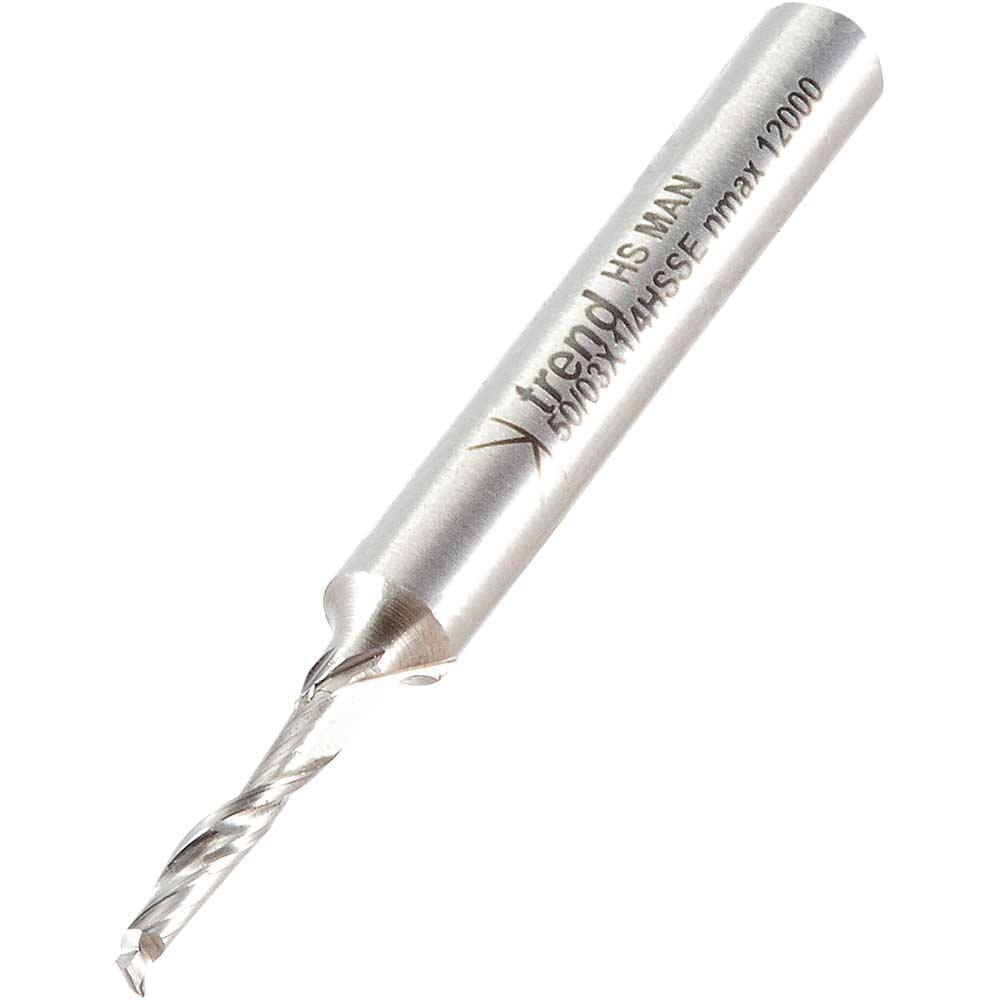 Trend Aluminium UPVC Single Flute Helical Upcut Cutter 3mm 12mm 1/4"