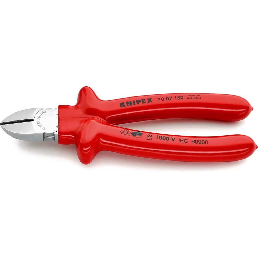 Knipex 70 70 VDE Insulated Diagonal Side Cutting Pliers 180mm