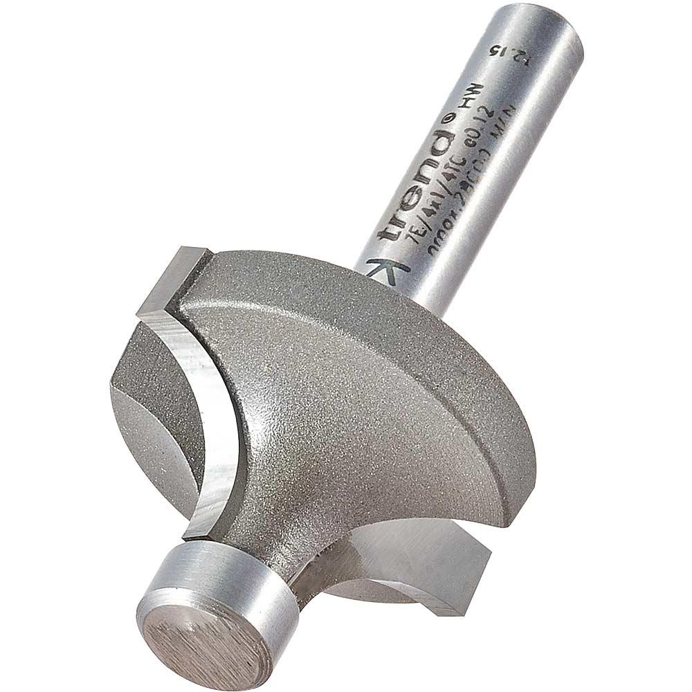 Trend Pin Guided Round Over Router Cutter 29mm 15.8mm 1/4"