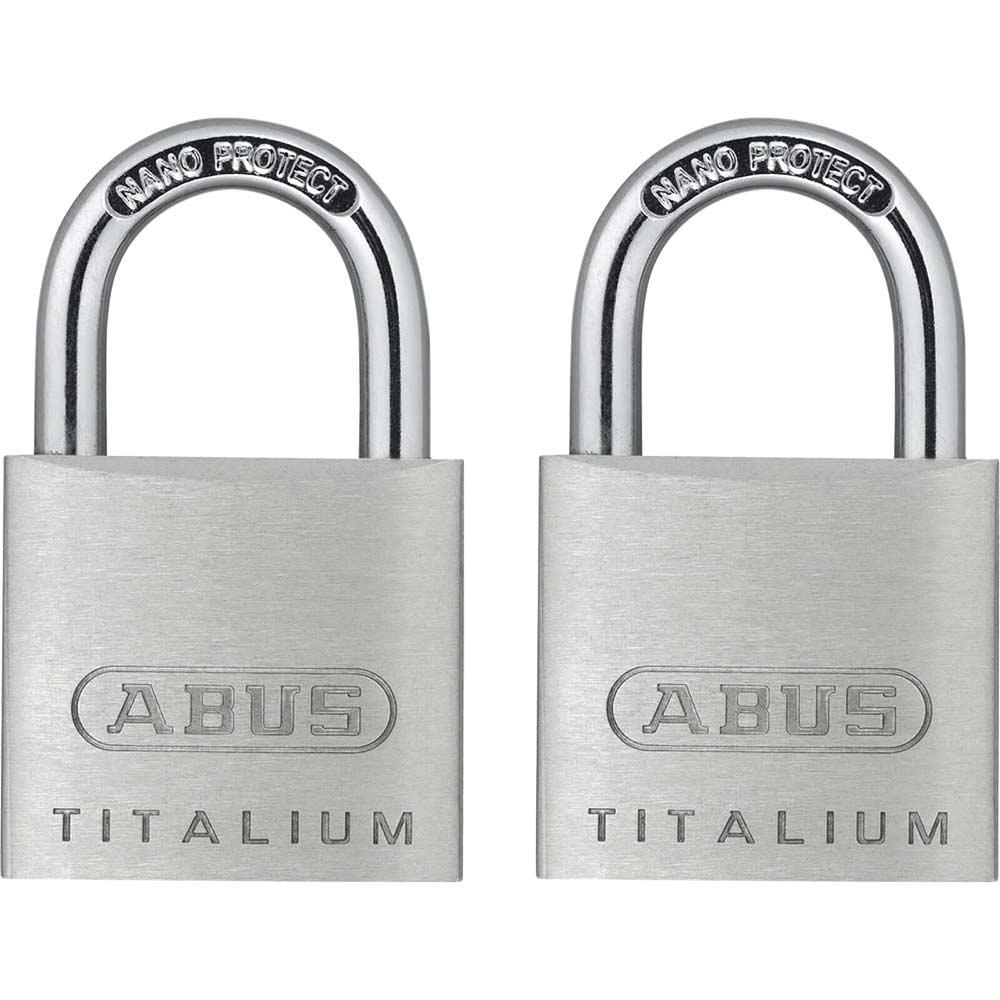 Abus 64TI Series Titalium Padlock Pack of 2 Keyed Alike 30mm Standard