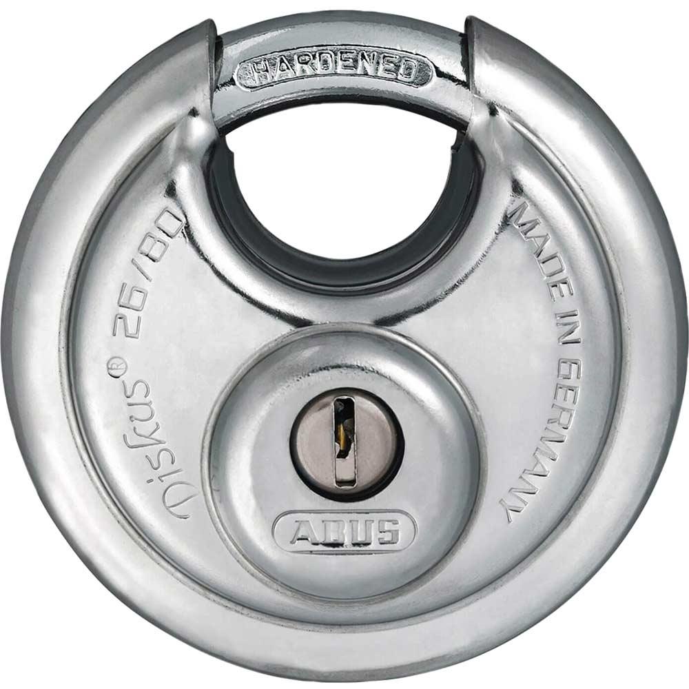 Abus 26 Series Diskus Stainless Steel Bodied Padlock Keyed Alike 80mm Standard RR00131