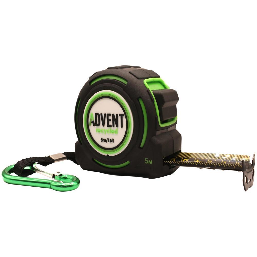 Advent Recycled Tape Measure and Carabiner Clip