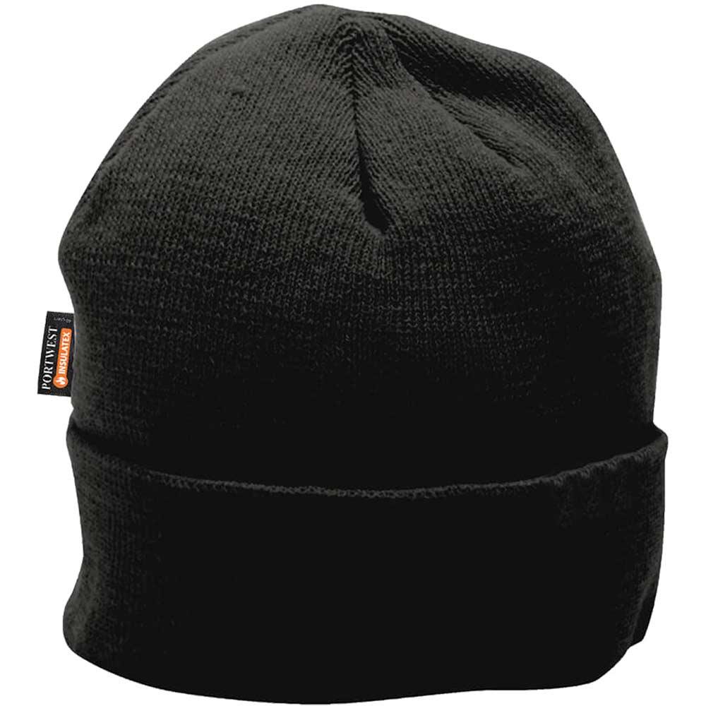 Portwest Insulatex Lined Knit Hat Black One Size