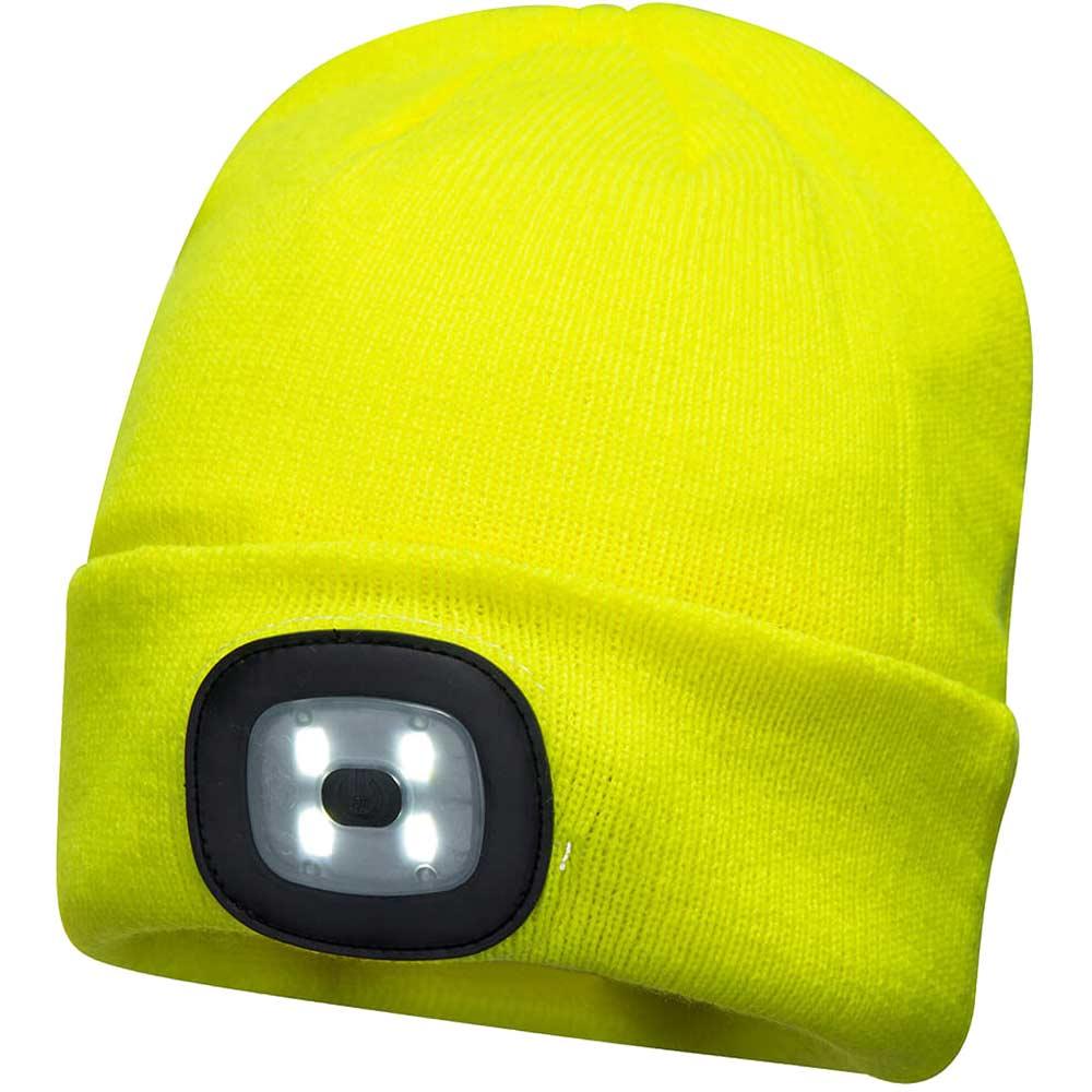 Portwest Beanie Hat and USB Rechargeable LED Head Light
