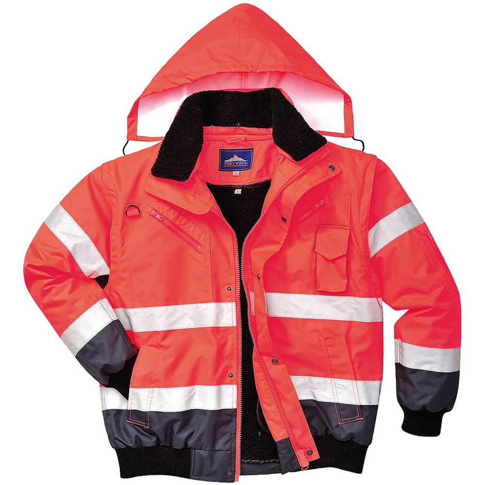 Oxford Weave 300D Class 3 Hi Vis Contrast BomberJacket