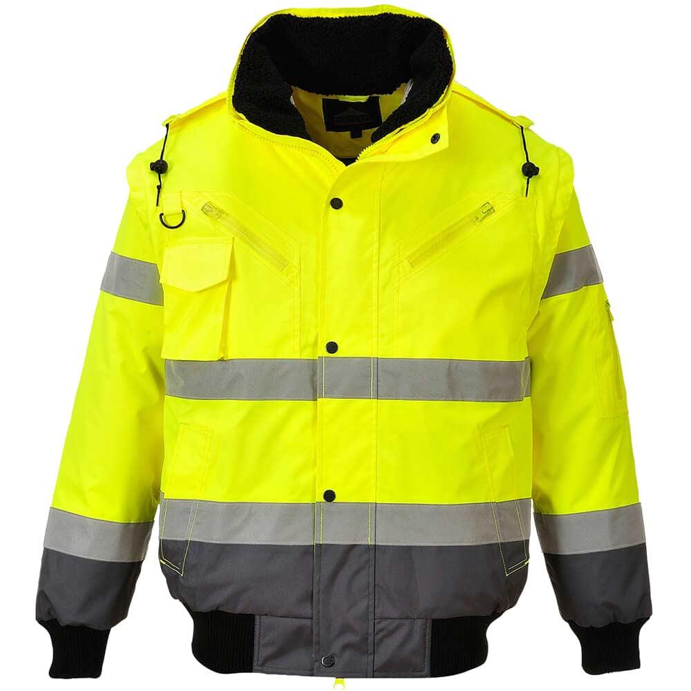 Oxford Weave 300D Class 3 Hi Vis Contrast BomberJacket
