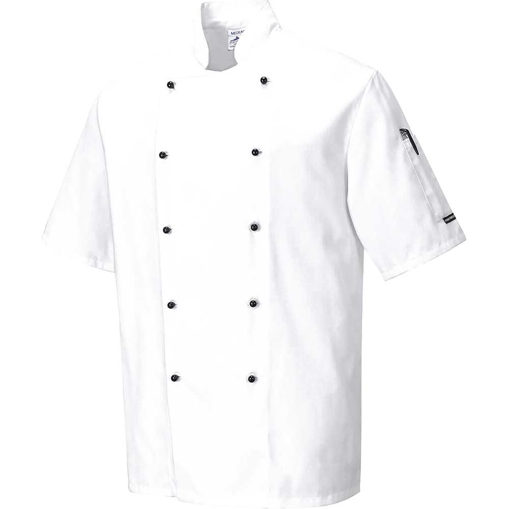 Portwest Kent Mens Chefs Short Sleeve Jacket