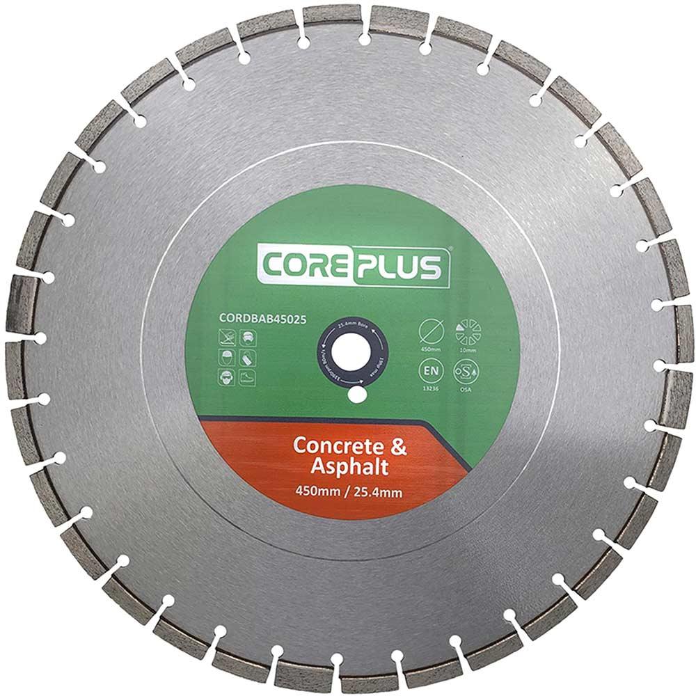 Coreplus Concrete and Asphalt Diamond Blade 450mm 25.4mm