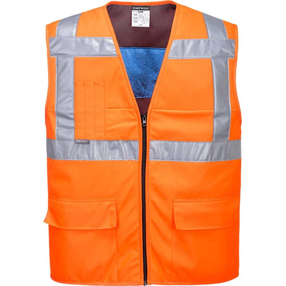 Portwest Cooling Class 2 Hi Vis Waistcoat Orange 2XL / 3XL