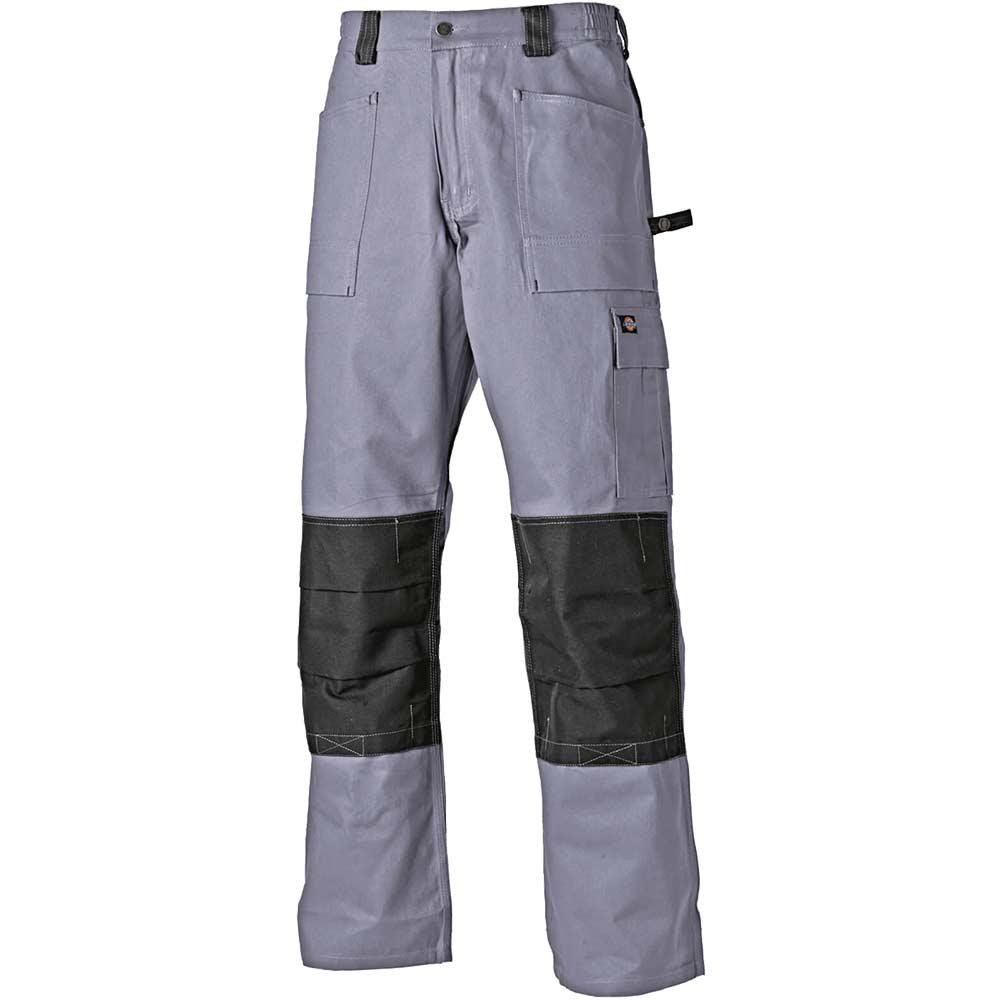 Dickies Mens Grafter Duo Tone 290 Trousers Grey / Black 46" 33"