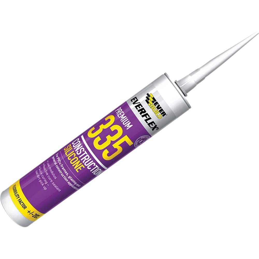 Everbuild Construction Silicone Sealant Brown 310ml