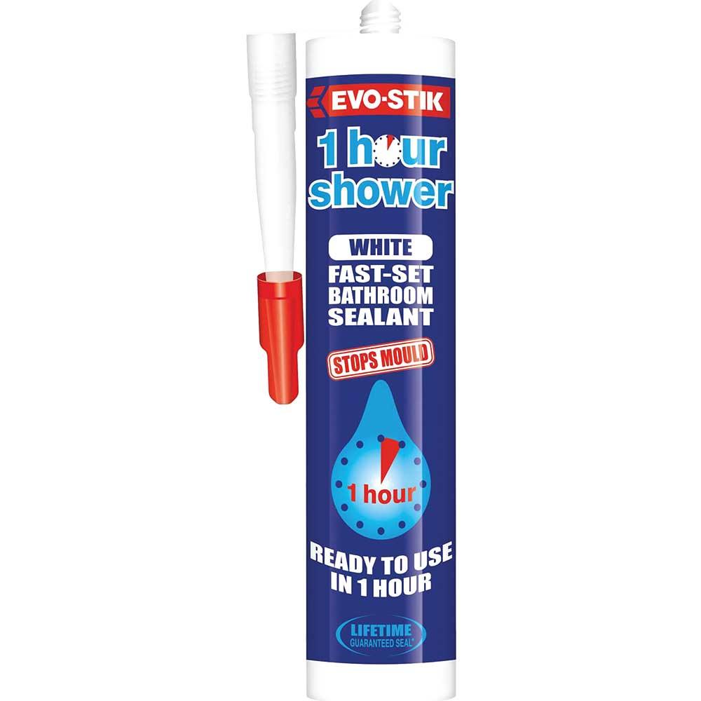 Evo-stik 1 Hour Shower Silicone Sealant