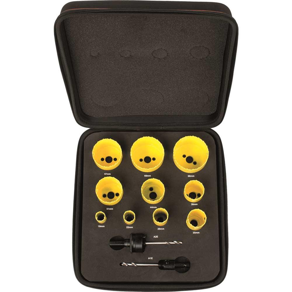 Starrett KDC10022 12 Piece Deluxe Plumbers Hole Saw Set