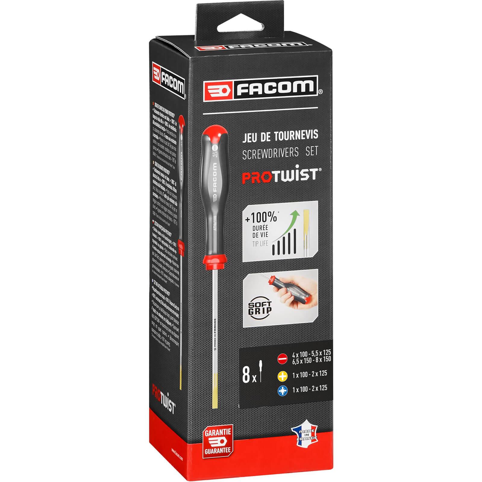 Facom AT.J8 ProTwist 8 Piece Screwdriver Set