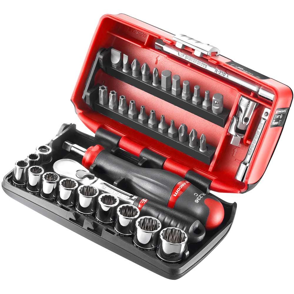 Facom 38 Piece 1/4" Drive NANO Socket and Bit Set Imperial 1/4"