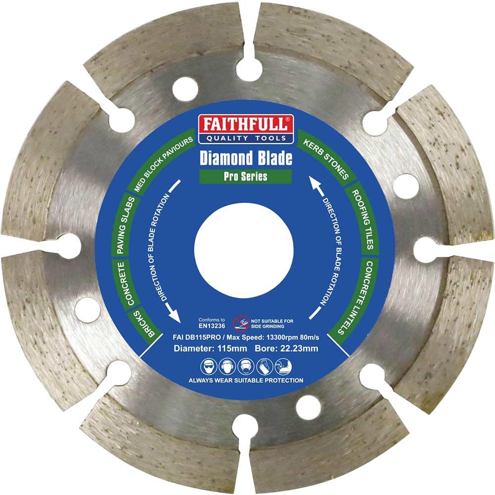 Faithfull Professional Diamond Cutting Disc 115mm