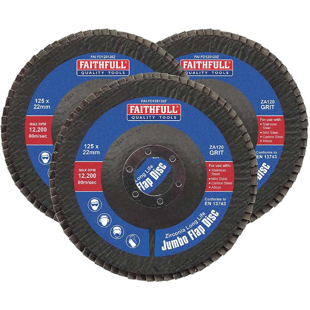 Faithfull Zirconia Abrasive Jumbo Flap Disc