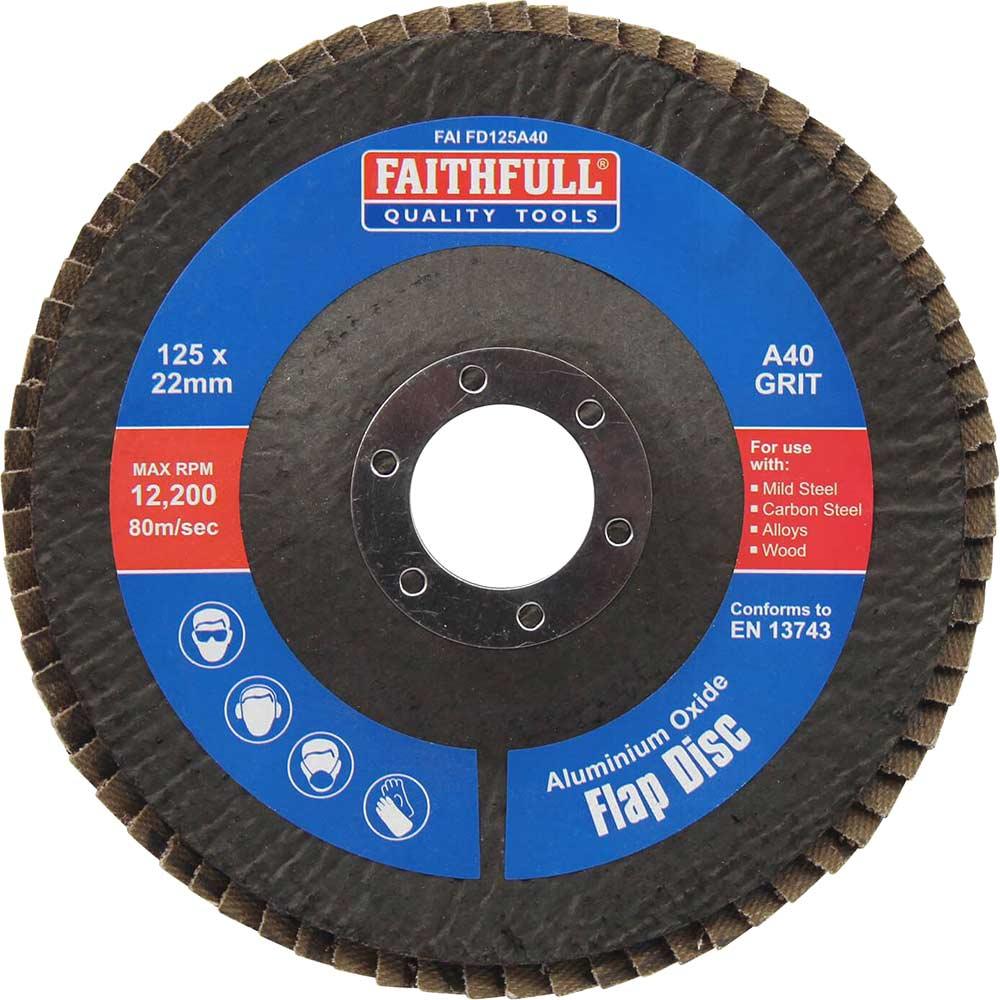 Faithfull Aluminium Oxide Abrasive Flap Disc