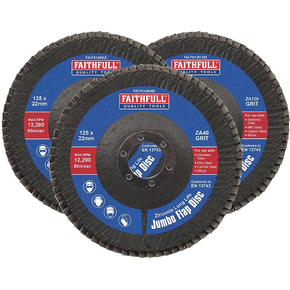 Faithfull Zirconia Abrasive Jumbo Flap Disc