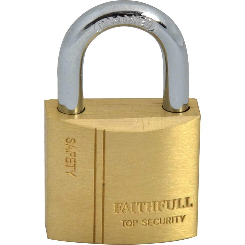 Faithfull Brass Padlock 30mm Standard