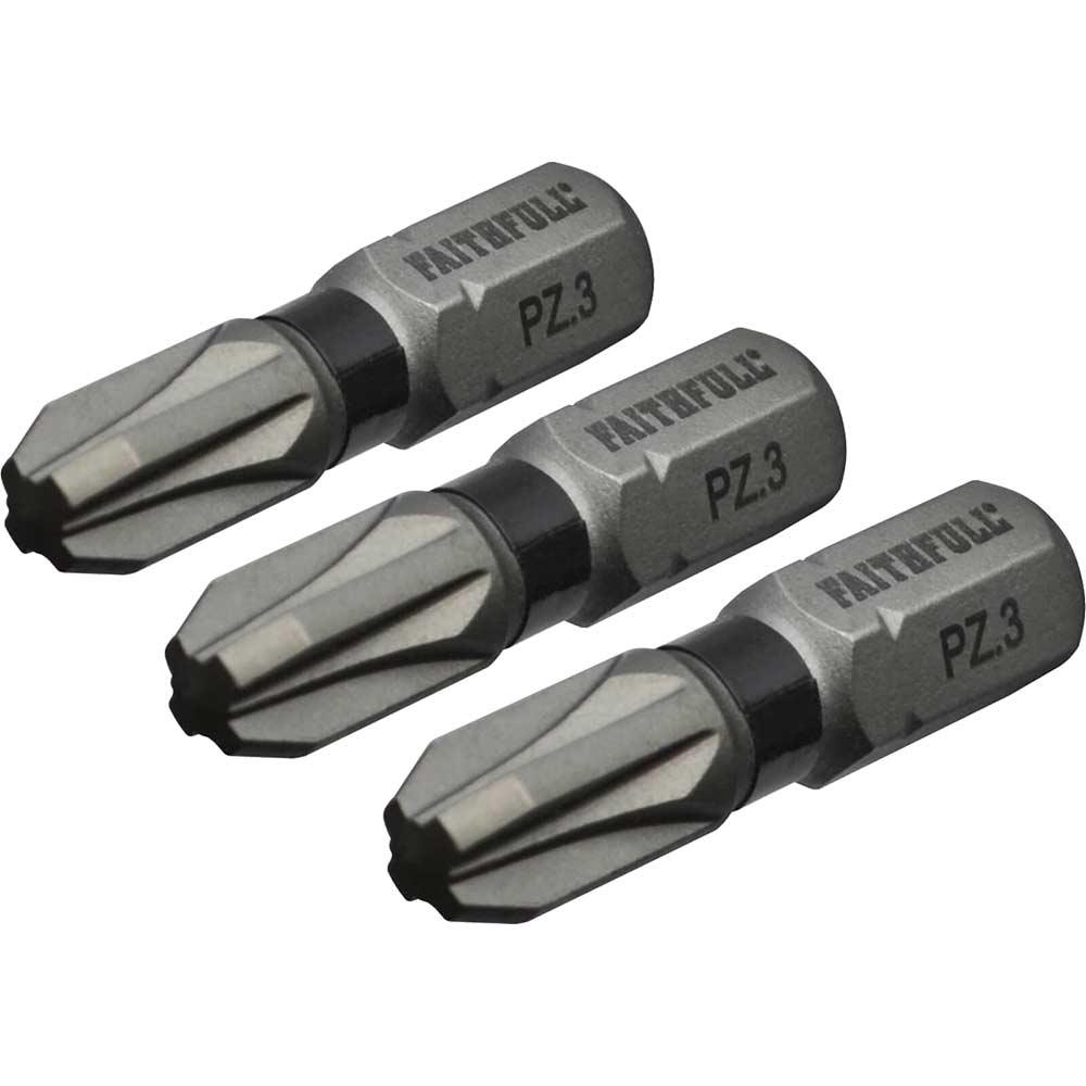 Faithfull Pozidriv Impact Screwdriver Bits