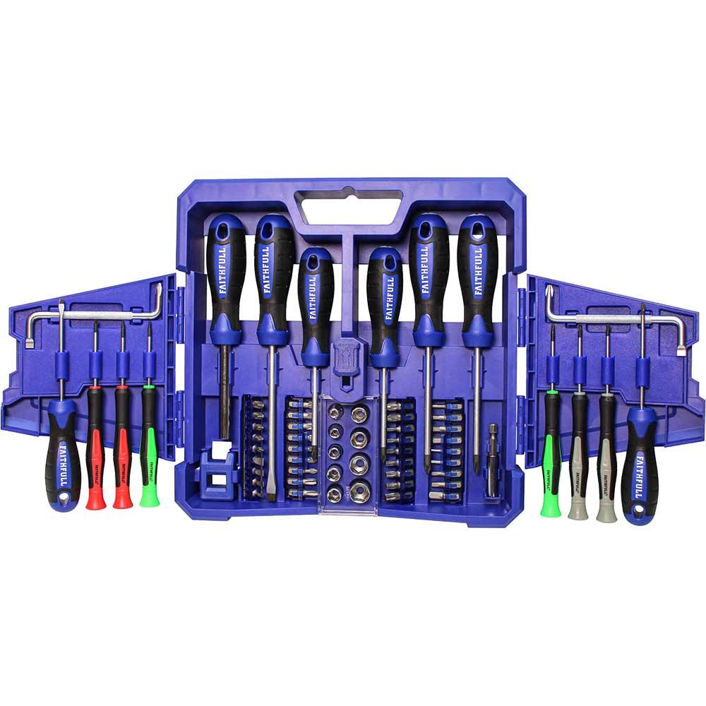 Faithfull 63 Piece Fold Out Screwdriver and Bit Set