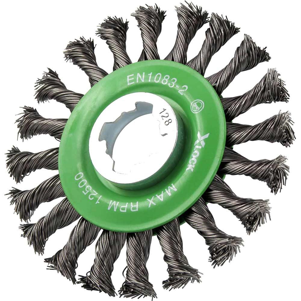 Faithfull X Lock Conical 0.5mm Stainless Steel Wire Brush