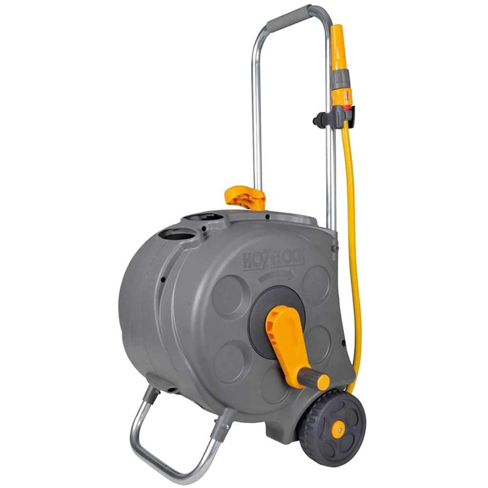 Hozelock Enclosed Hose Reel Cart 1/2" / 12.5mm 30m Grey & Yellow