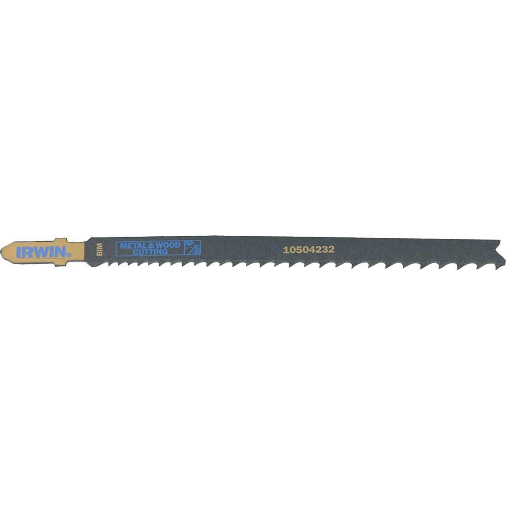 Irwin T345XF T Shank Wood and Metal Cutting Jigsaw Blades Pack of 5