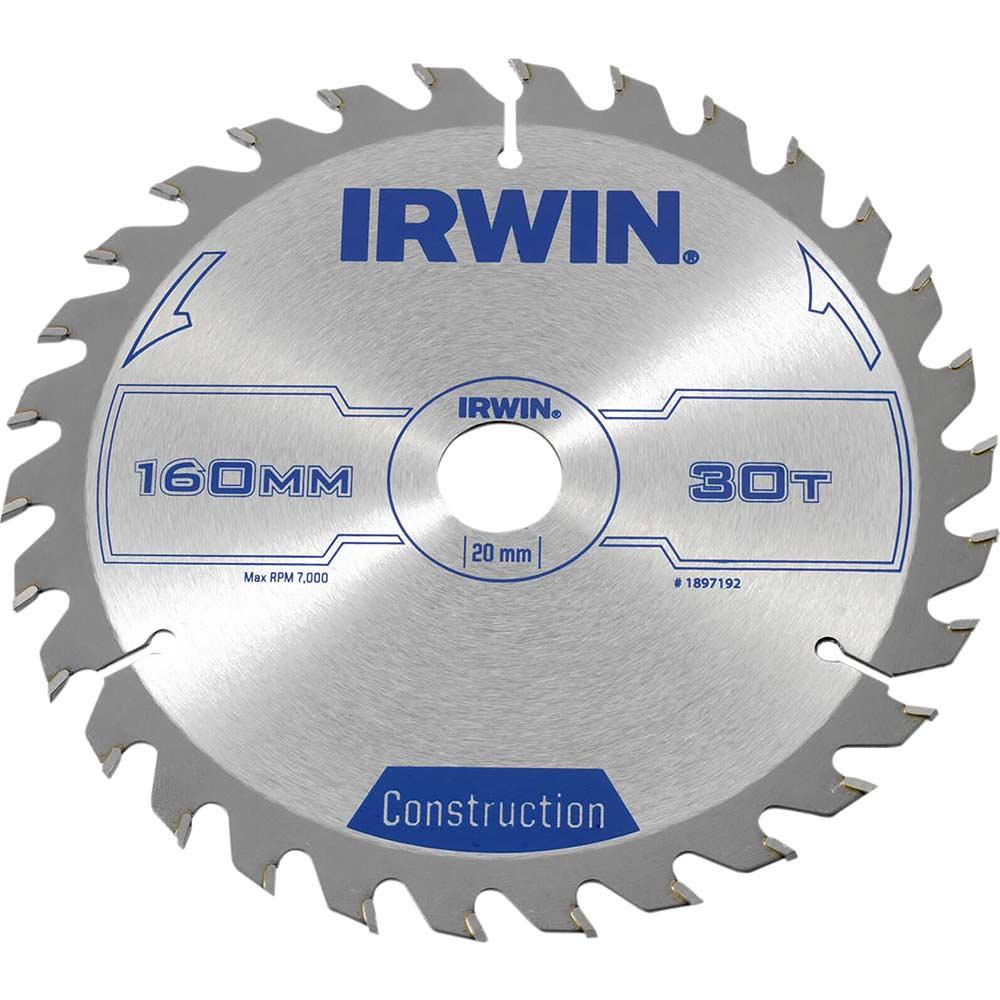 Irwin ATB Construction Circular Saw Blade 160mm 30T 20mm