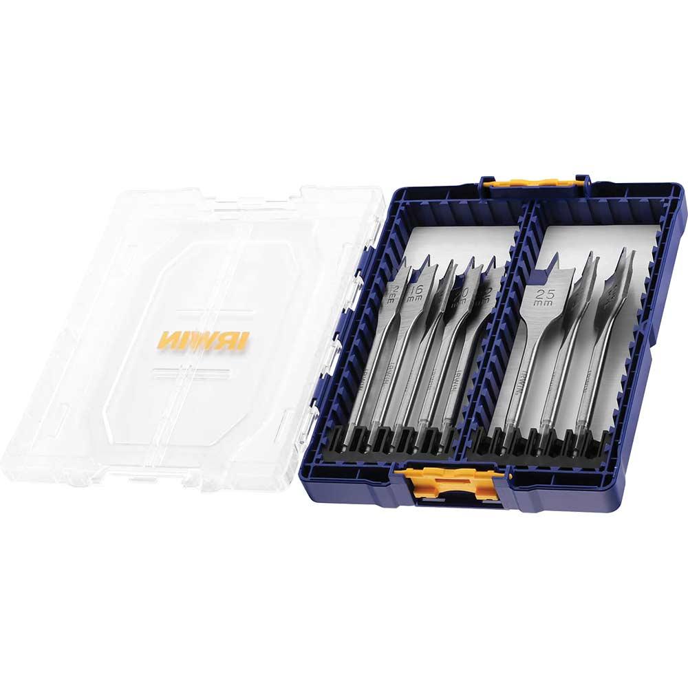 Irwin 8 Piece Blue Groove 4X Flat Drill Bit Set