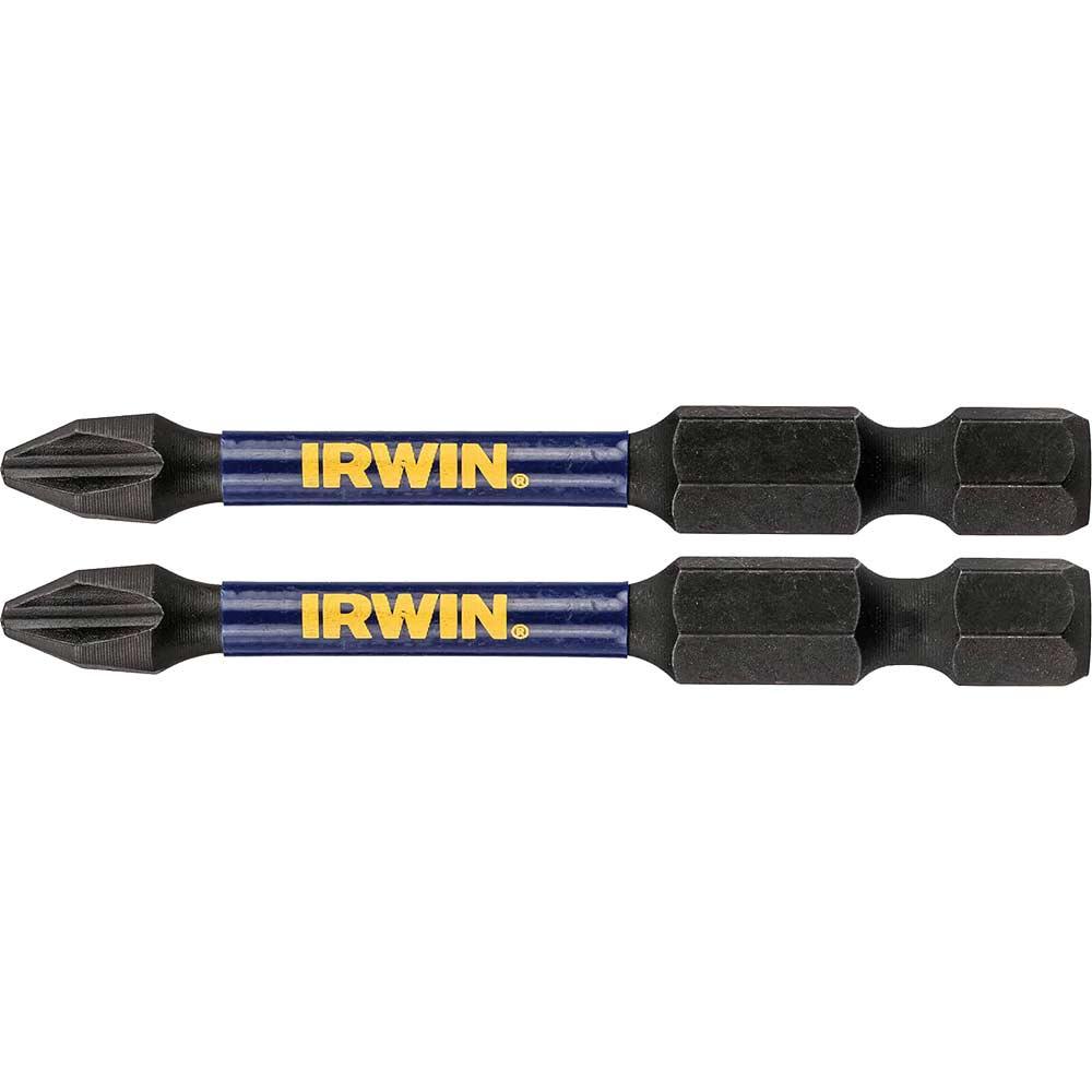 Irwin Impact Pro Performance Phillips Screwdriver Bits PH2 57mm Pack of 2