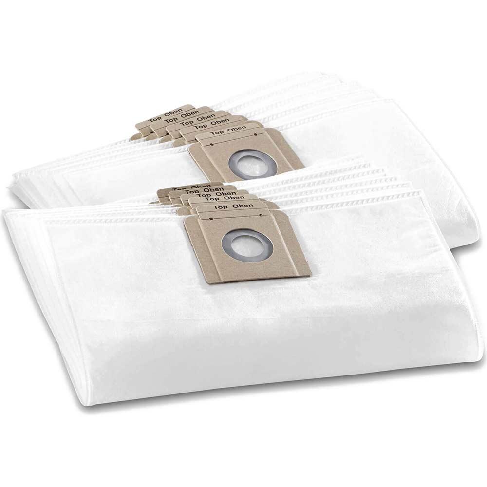 Karcher M Class Fleece Filter Dust Bags for T 10/1 and 12/1 Vacuum Cleaners Pack of 10