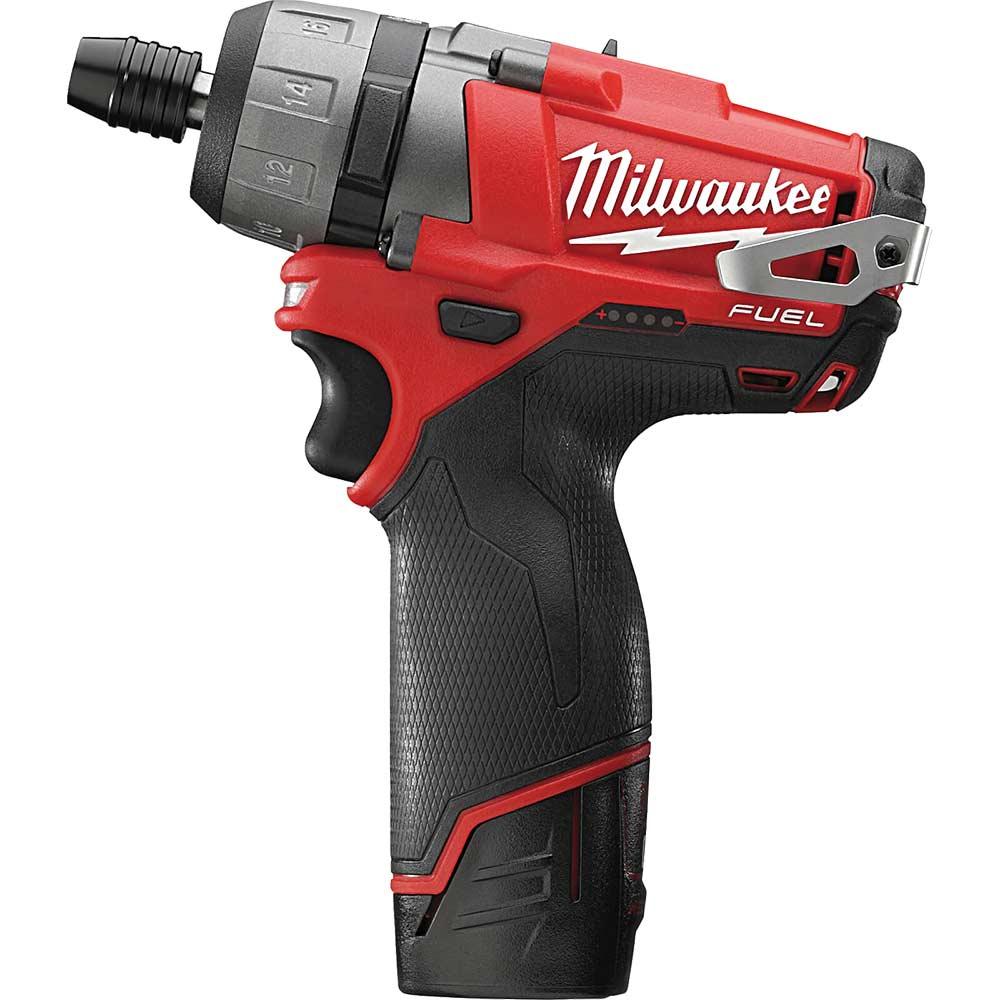 Milwaukee M12 CD Fuel 12v Cordless Brushless Screwdriver 2 x 2ah Li-ion Battery Charger Case