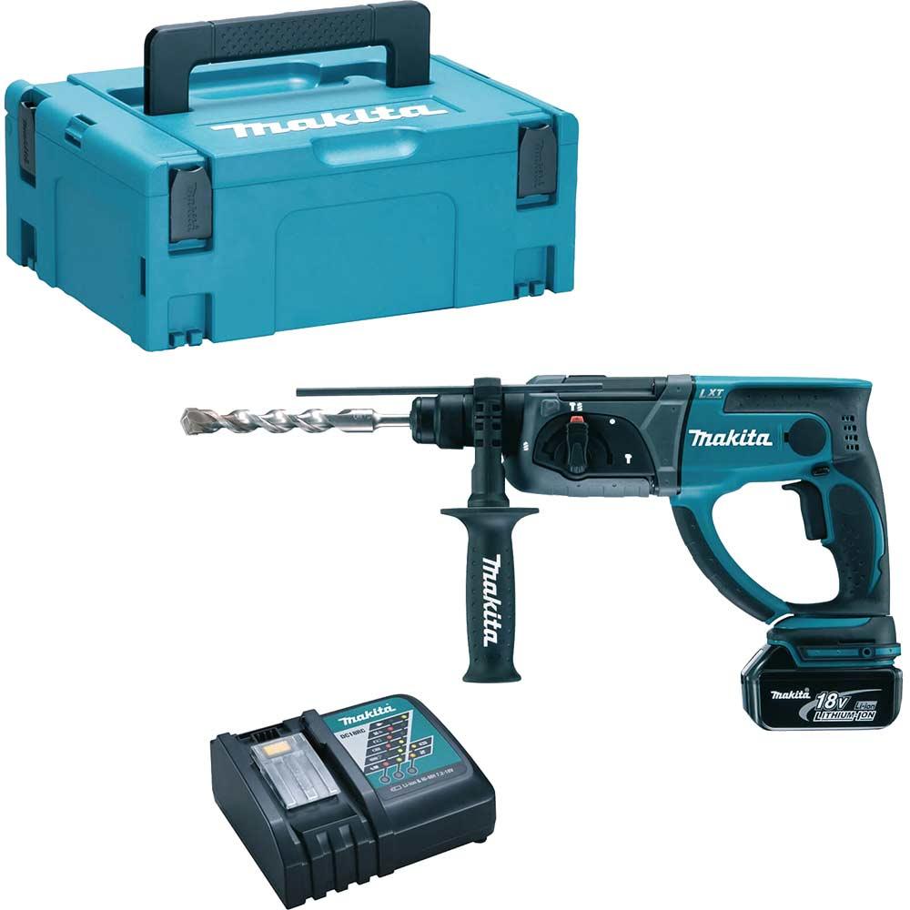 Makita DHR202 18v LXT Cordless SDS Plus Hammer Drill 1 x 5ah Li-ion Battery Charger Case