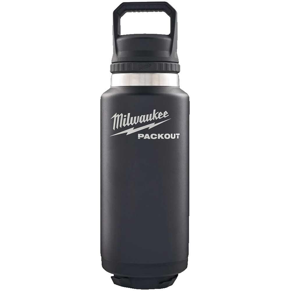 Milwaukee Packout Drinks Bottle Chug Lid Black 1023ml