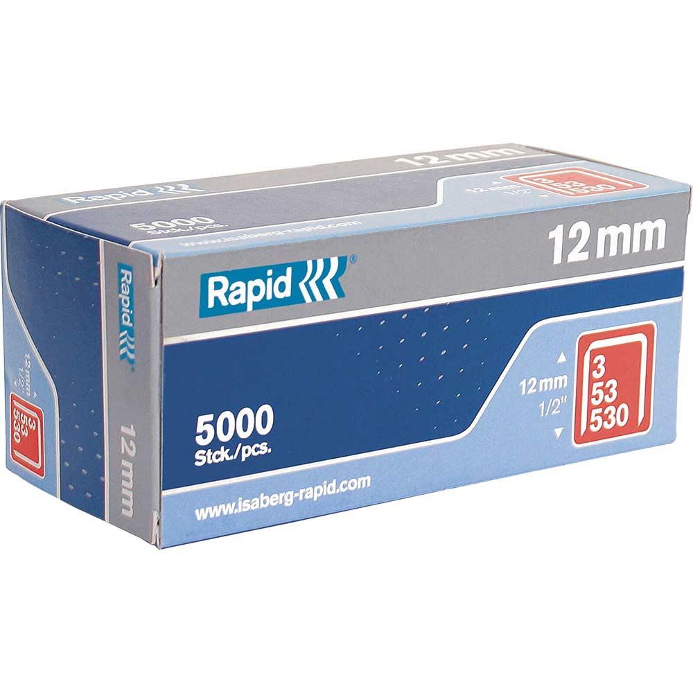 Rapid Type 53 Galvanised Staples 12mm Pack of 5000
