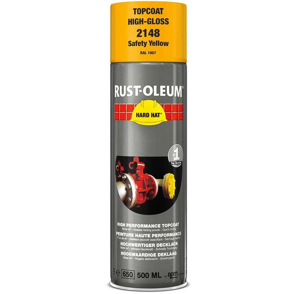Rust Oleum Hard Hat Metal Spray Paint Safety Yellow 500ml