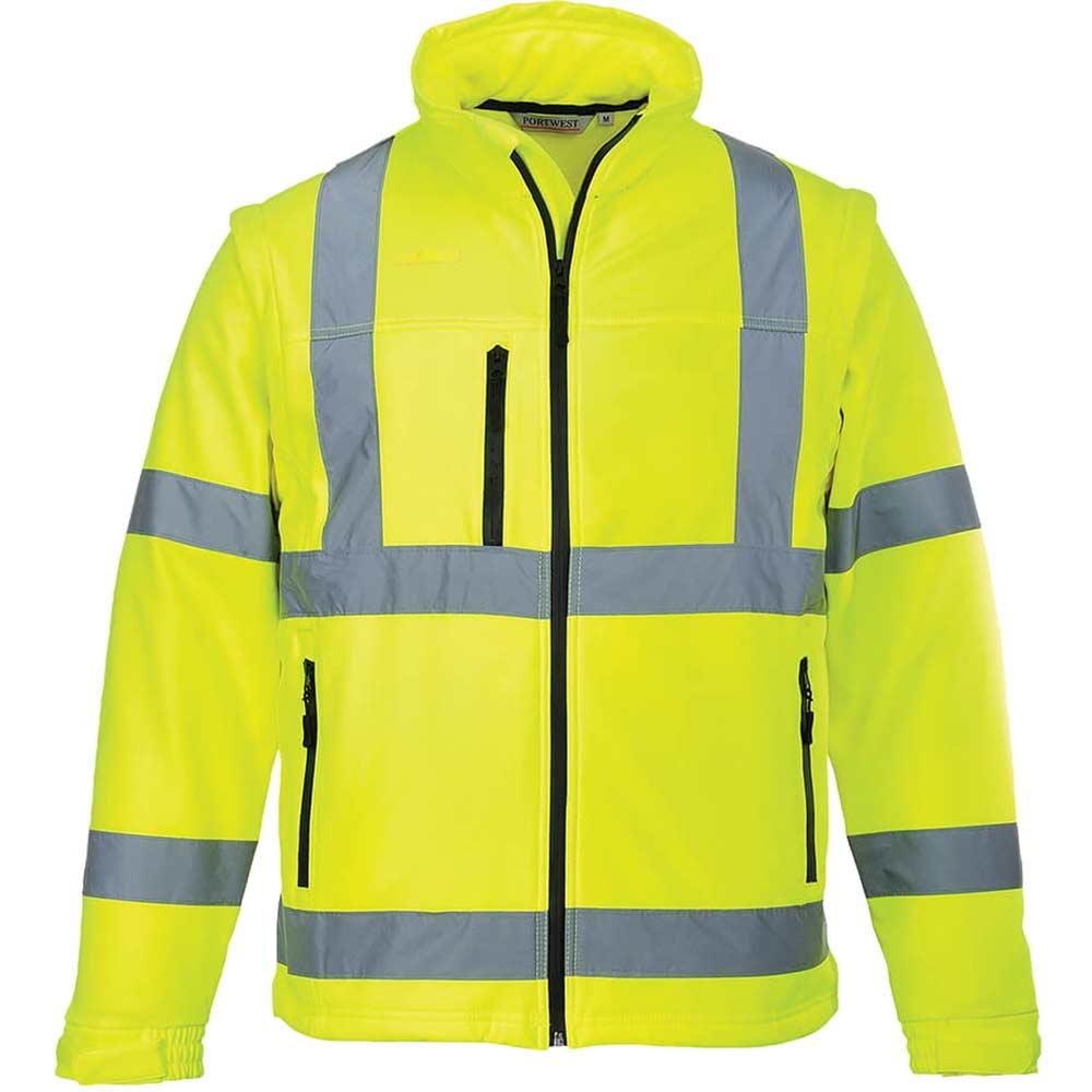 Portwest 2 in 1 Waterproof Hi Vis Softshell Jacket
