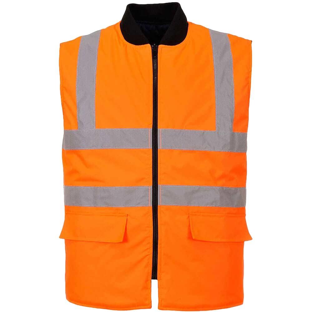 Oxford Weave 300D Class 2 Reversible Hi Vis Bodywarmer