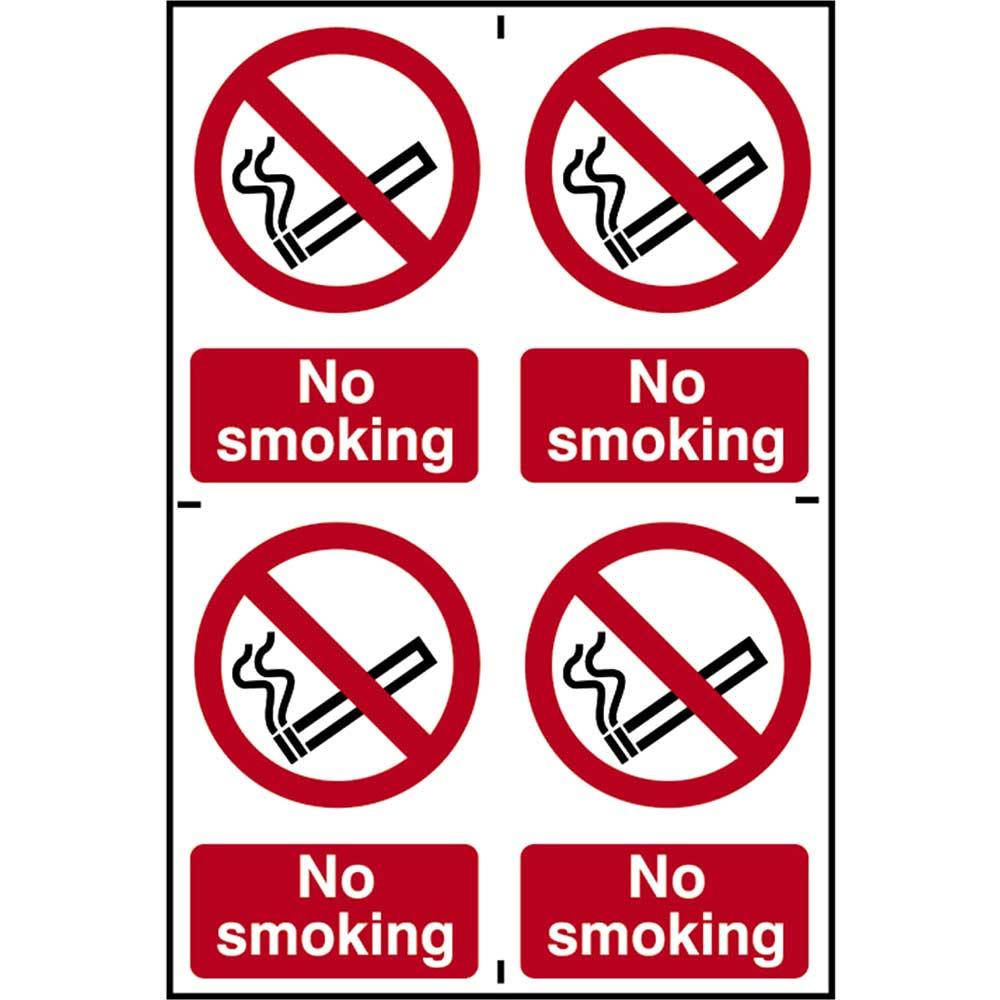 Scan No Smoking Sign Pack of 4