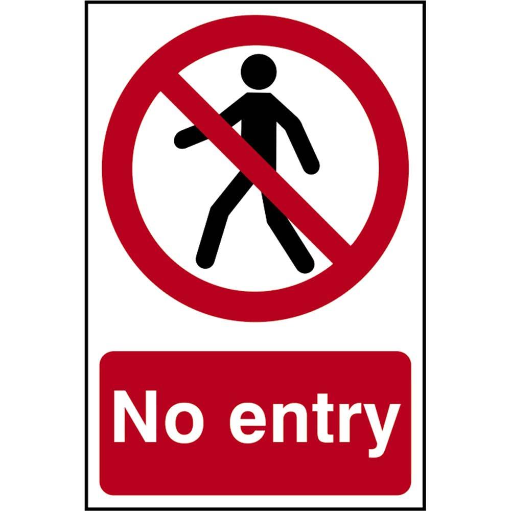 Scan No Entry Sign 200mm 300mm Standard