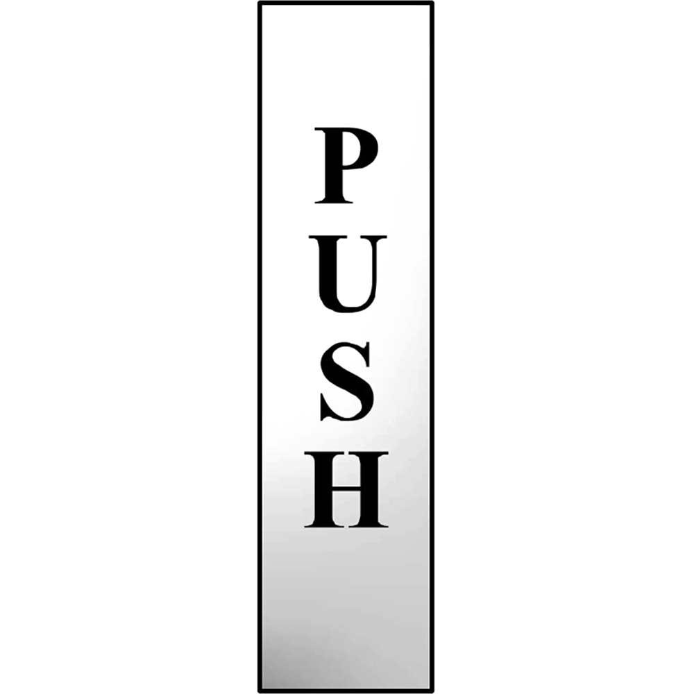 Scan Chrome Effect Push Sign