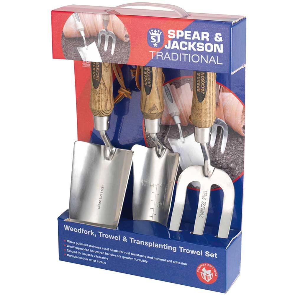 Spear and Jackson Traditional 3 Piece Stainless Steel Garden Hand Tool Set