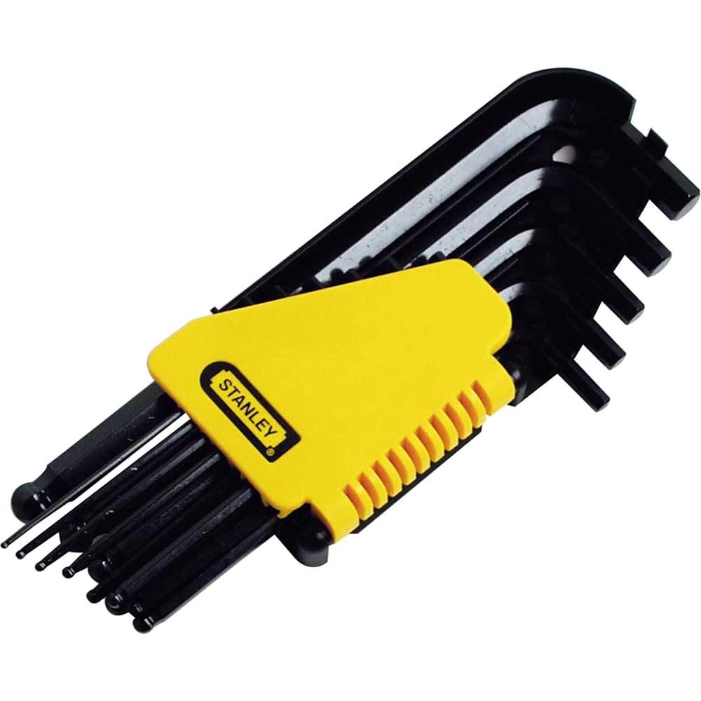 Stanley 12 Piece Ball End Hexagon Allen Key Set Imperial