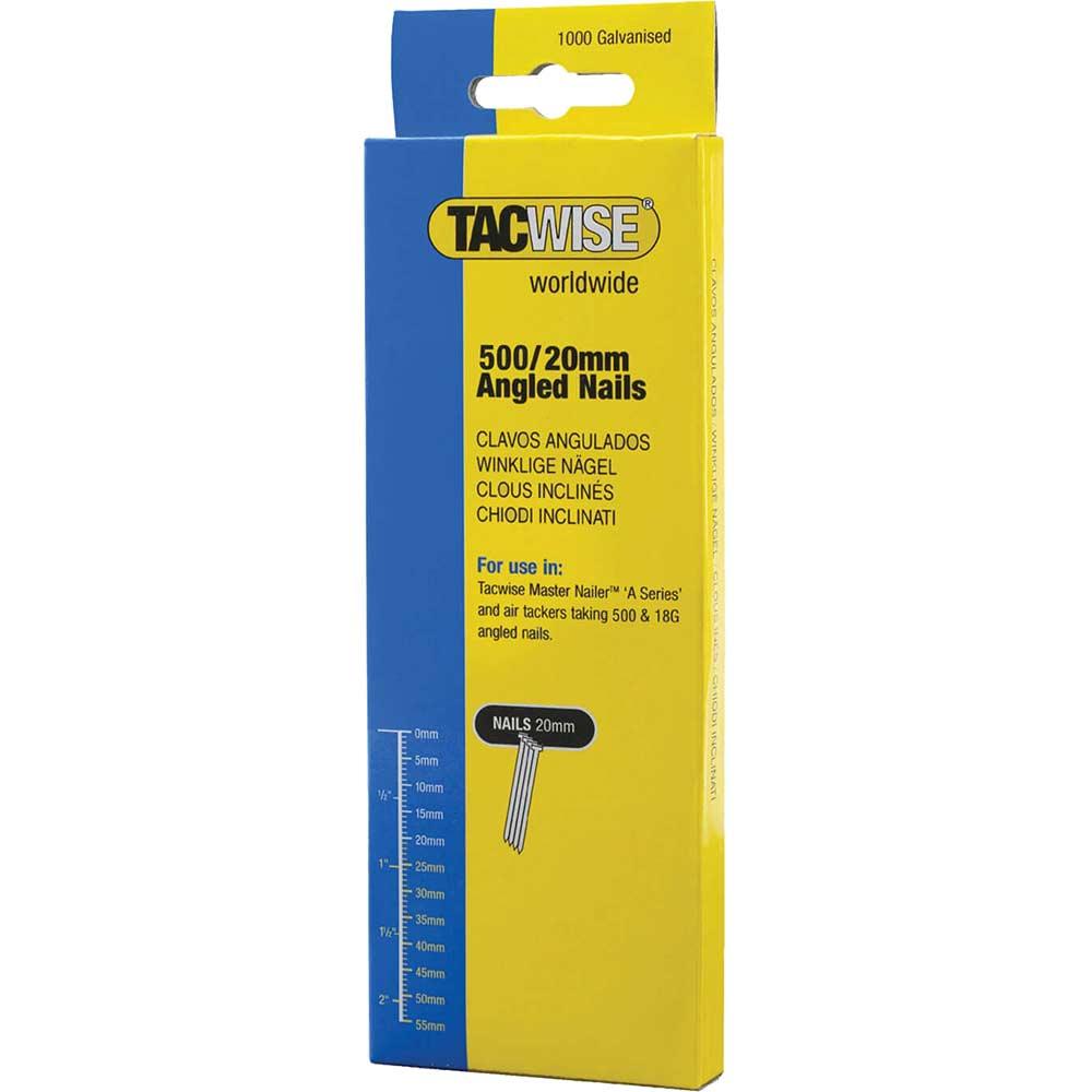 Tacwise 500 Series 18 Gauge Angled Brad Nails 40mm Pack of 1000