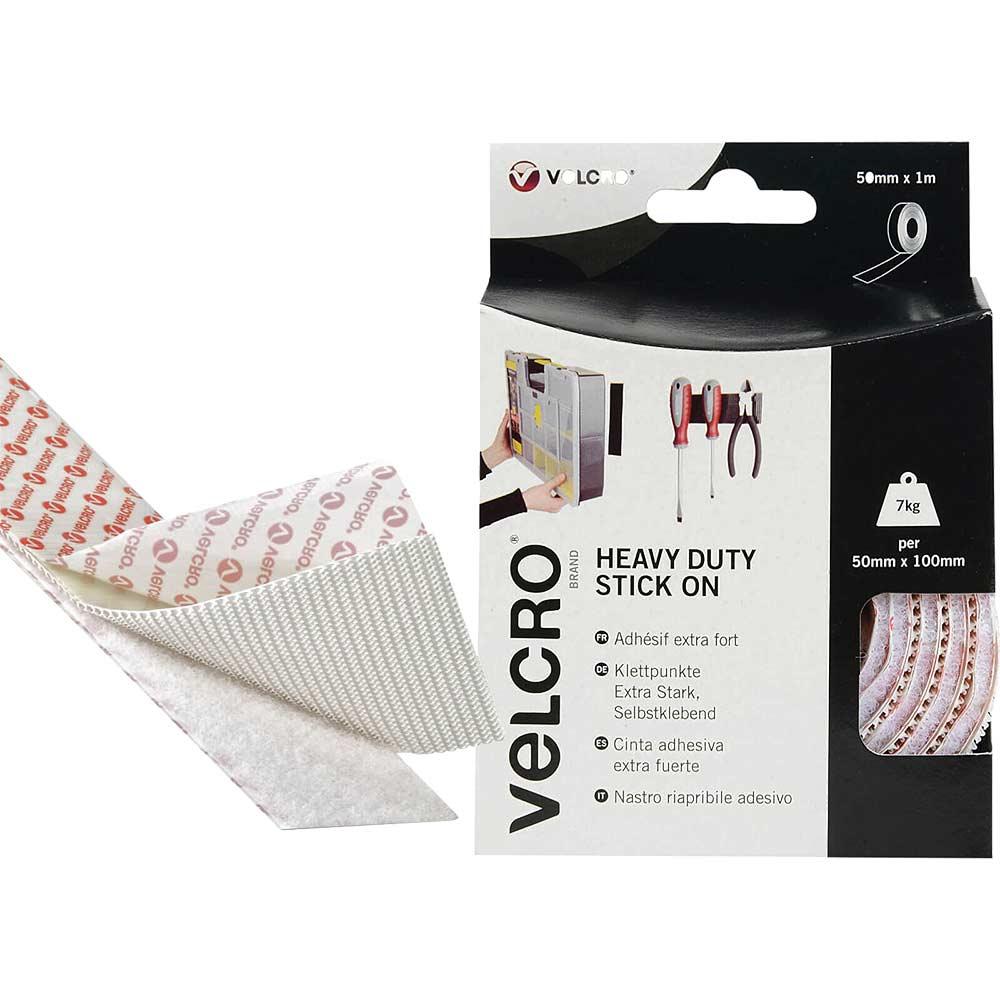 Velcro Heavy Duty Stick On Tape White